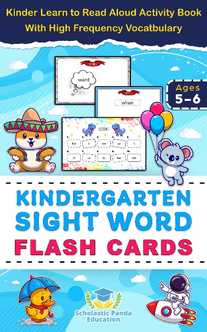 Kindergarten Sight Word Flash Cards (Elementary Books for Kids) - Scholastic Panda Education