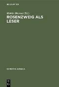 Cover-Bild zum Titel 'Rosenzweig als Leser' von ''
