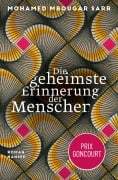 Cover-Bild zum Titel 'Die geheimste Erinnerung der Menschen' von 'Mohamed Mbougar Sarr'