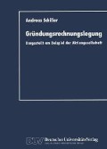 Cover-Bild zum Titel 'Gründungsrechnungslegung' von 'Andreas Schiller'