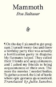 Cover-Bild zum Titel 'Mammoth' von 'Eva Baltasar'