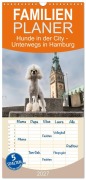 Cover-Bild zum Titel 'Familienplaner 2027 - Hunde in der City - Unterwegs in Hamburg mit 5 Spalten (Wandkalender, 21 x 45 cm) CALVENDO' von 'Sonja Teßen'