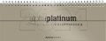 Tisch-Querkalender alpha platinum 2024 - Büro-Planer 29,7x10,5 cm - Tisch-Kalender - 1 Woche 2 Seiten - platin - Ringbindung - Alpha Edition - 