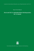 Cover-Bild zum Titel 'Hand und Hals in mittelalterlichen Rechtssprachen der Germania' von 'Hans Ulrich Schmid'