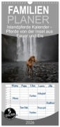 Familienplaner 2026 - Islandpferde Kalender - Pferde von der Insel aus Feuer und Eis mit 5 Spalten (Wandkalender, 21 x 45 cm) CALVENDO - Alexandra Voth