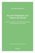 Cover-Bild zum Titel 'Von der Fehlbarkeit zum Faktum der Sünde' von 'Christoph Heidenreich'