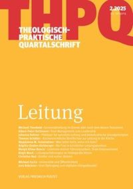 Theologisch-praktische Quartalschrift 2/2025. Leitung - 