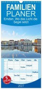 Cover-Bild zum Titel 'Familienplaner 2027 - Emden. Wo das Licht die Segel setzt mit 5 Spalten (Wandkalender, 21 x 45 cm) CALVENDO' von 'Lucy M. Laube'