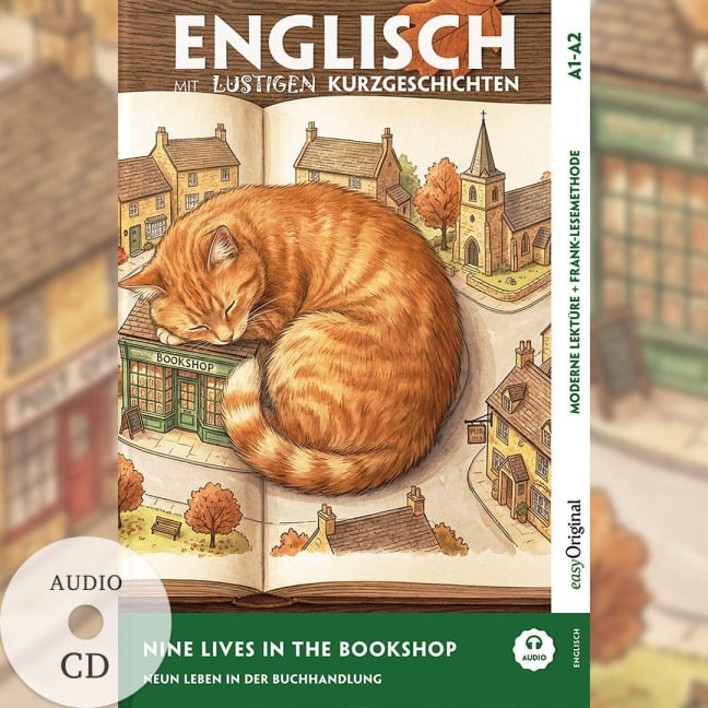 Englisch lernen mit lustigen Kurzgeschichten (A1-A2) - Nine Lives in the Bookshop (+ Audio-CD) - Emily Carroway