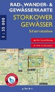 Rad-, Wander- und Gewässerkarte Storkower Gewässer, Scharmützelsee - 