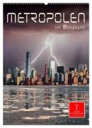 Cover-Bild zum Titel 'Metropolen im Blitzlicht (Wandkalender 2026 DIN A2 hoch), CALVENDO Monatskalender' von 'Peter Roder'