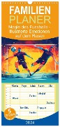 Familienplaner 2024 - Magie des Fussballs - Illustrierte Emotionen auf dem Rasen mit 5 Spalten (Wandkalender, 21 x 45 cm) CALVENDO - Anja Frost