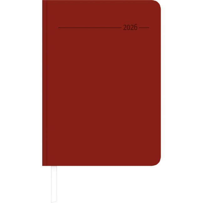 Wochenplaner Tucson rot 2026 - Büro-Kalender A5 - Cheftimer - red - 1 Woche 2 Seiten - 128 Seiten - Tucson-Einband - Zettler - 