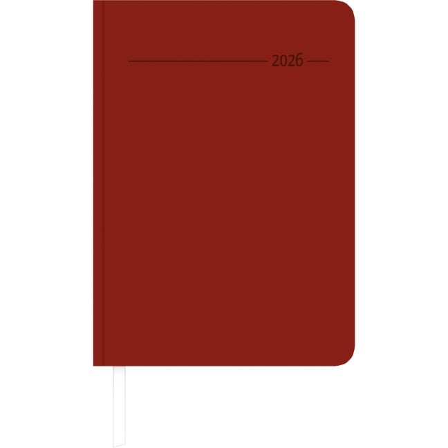 Wochenplaner Tucson rot 2026 - Büro-Kalender A5 - Cheftimer - red - 1 Woche 2 Seiten - 128 Seiten - Tucson-Einband - Zettler - 