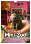Cover-Bild zum Titel 'Mini-Zoo - Tiere im falschen Maßstab (Wandkalender 2026 DIN A4 hoch), CALVENDO Monatskalender' von 'Renaissance Soul'
