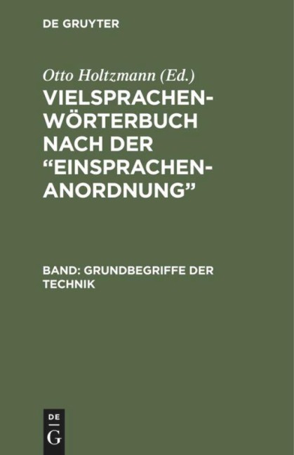 Vielsprachen-Wörterbuch nach der "Einsprachen-Anordnung" - 