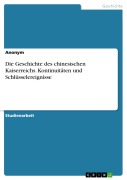 Cover-Bild zum Titel 'Die Geschichte des chinesischen Kaiserreichs. Kontinuitäten und Schlüsselereignisse' von ''