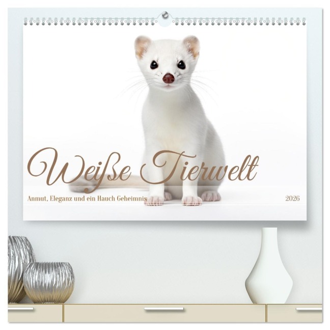 Weiße Tierwelt (hochwertiger Premium Wandkalender 2026 DIN A2 quer), Kunstdruck in Hochglanz - Daniela Tapper