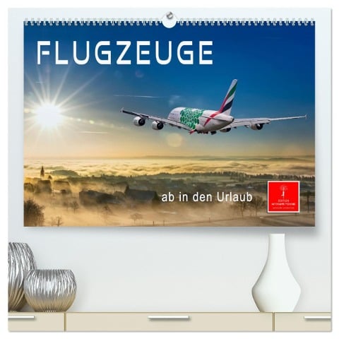 Flugzeuge - ab in den Urlaub (hochwertiger Premium Wandkalender 2025 DIN A2 quer), Kunstdruck in Hochglanz - Peter Roder