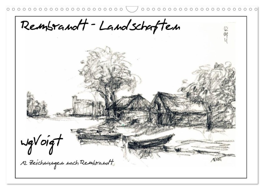 Rembrandt Landschaften wgVoigt (Wandkalender 2025 DIN A3 quer), CALVENDO Monatskalender - wgVoigt wgVoigt