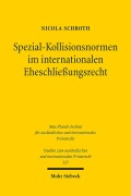 Cover-Bild zum Titel 'Spezial-Kollisionsnormen im internationalen Eheschließungsrecht' von 'Nicola Schroth'