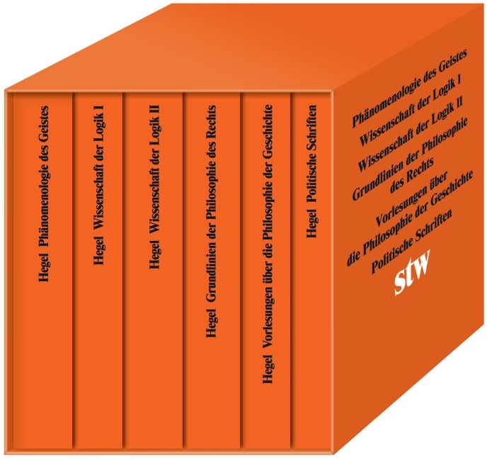 Die Hauptwerke: Phänomenologie des Geistes. Wissenschaft der Logik I. Wissenschaft der Logik II.Grundlinien der Philosophie des Rechts. Politische Schriften. Vorlesungen über die Philosophie der Geschichte. - Georg Wilhelm Friedrich Hegel
