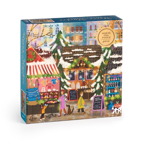 Joy Laforme Merry Market. 1000 Piece Foil Puzzle in a Square Box - 
