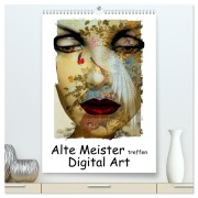 Cover-Bild zum Titel 'Alte Meister treffen Digital Art (hochwertiger Premium Wandkalender 2026 DIN A2 hoch), Kunstdruck in Hochglanz' von 'Gabi Hampe'