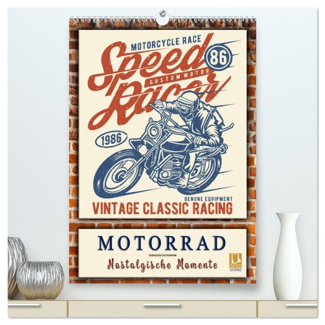 Motorrad - nostalgische Momente (hochwertiger Premium Wandkalender 2026 DIN A2 hoch), Kunstdruck in Hochglanz - Peter Roder