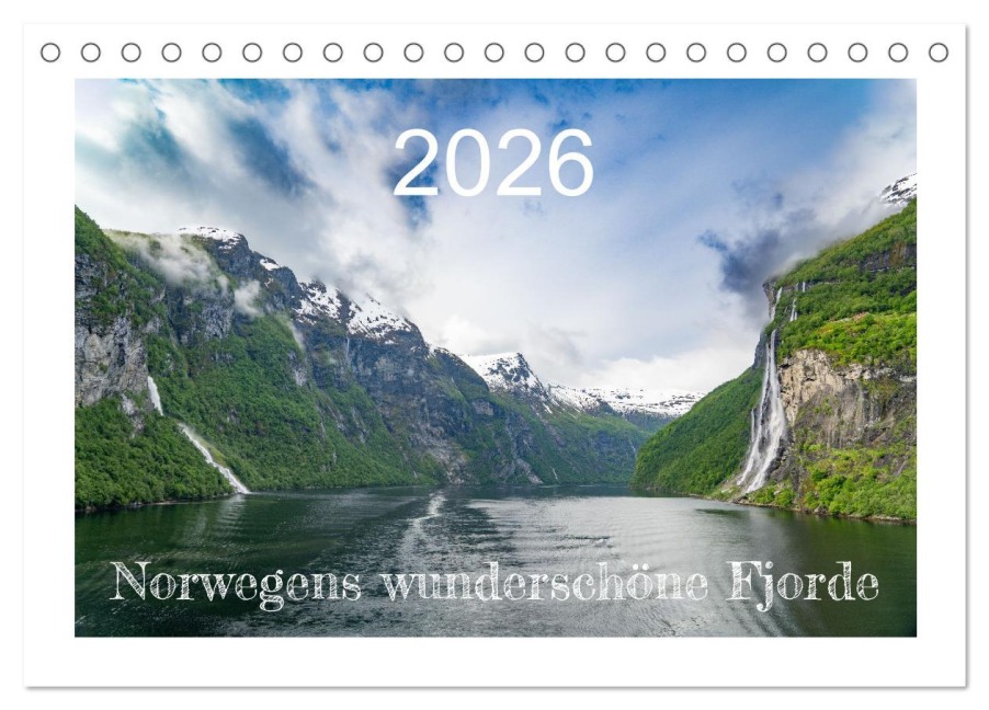 Norwegens wunderschöne Fjorde (Tischkalender 2026 DIN A5 quer), CALVENDO Monatskalender - Angela Rohde