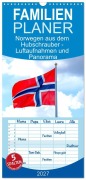 Cover-Bild zum Titel 'Familienplaner 2027 - Norwegen aus dem Hubschrauber - Luftaufnahmen und Panorama mit 5 Spalten (Wandkalender, 21 x 45 cm) CALVENDO' von 'Www. Bihlmayer-Media. Com'
