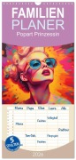 Familienplaner 2026 - Popart Prinzessin mit 5 Spalten (Wandkalender, 21 x 45 cm) CALVENDO - Steffen Gierok-Latniak