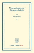 Cover-Bild zum Titel 'Untersuchungen zur Sinnespsychologie' von 'Franz Brentano'