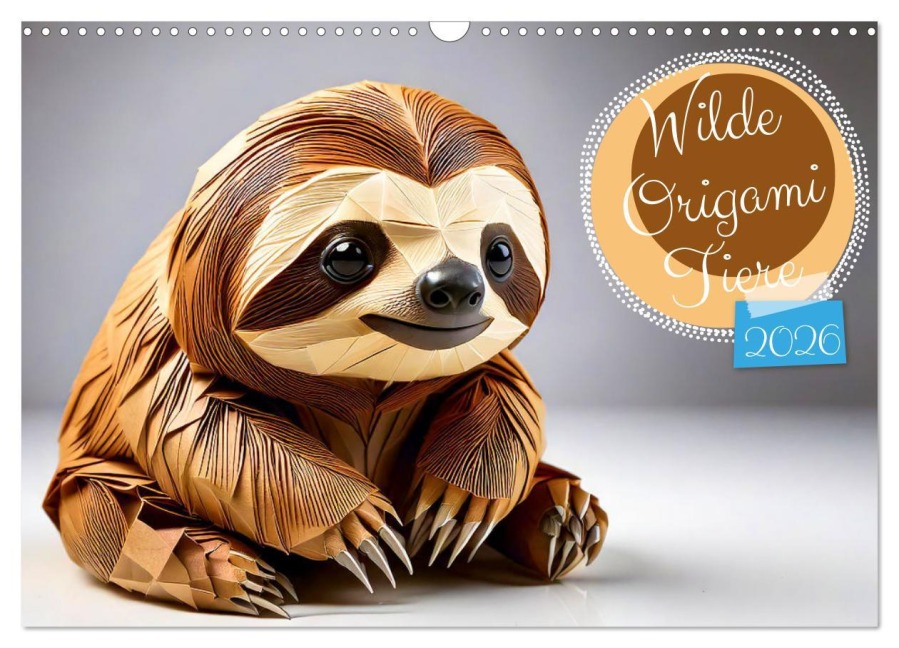 Wilde Origami Tiere (Wandkalender 2026 DIN A3 quer), CALVENDO Monatskalender - Sell Pixs:Sell