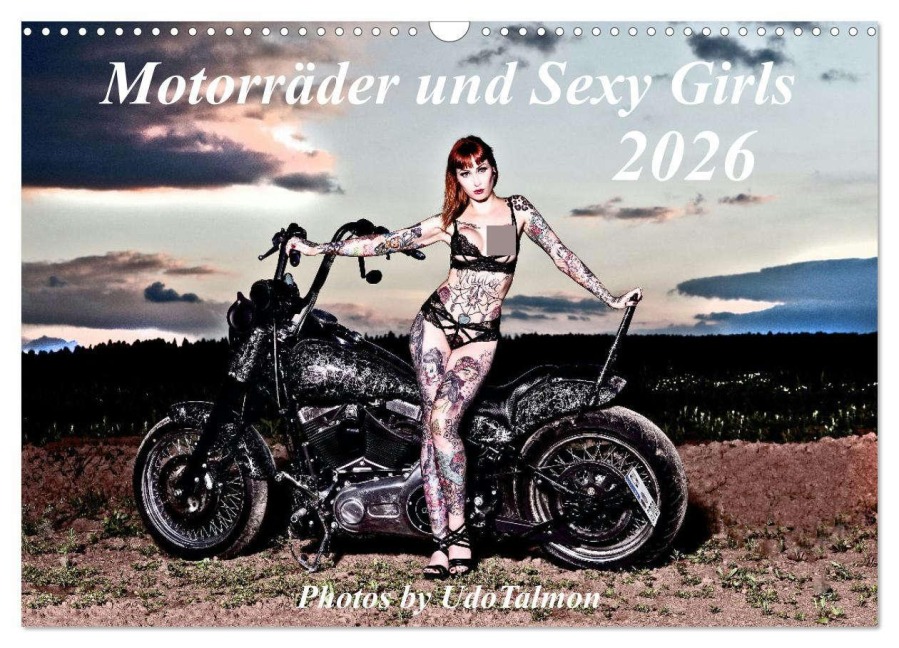 Motorräder und Sexy Girls (Wandkalender 2026 DIN A3 quer), CALVENDO Monatskalender - Udo Talmon