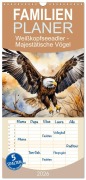 Cover-Bild zum Titel 'Familienplaner 2026 - Weißkopfseeadler - Majestätische Vögel mit 5 Spalten (Wandkalender, 21 x 45 cm) CALVENDO' von 'Claudia Kleemann'
