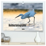 Reiherfotografie (hochwertiger Premium Wandkalender 2026 DIN A2 quer), Kunstdruck in Hochglanz - Frederic Bauer