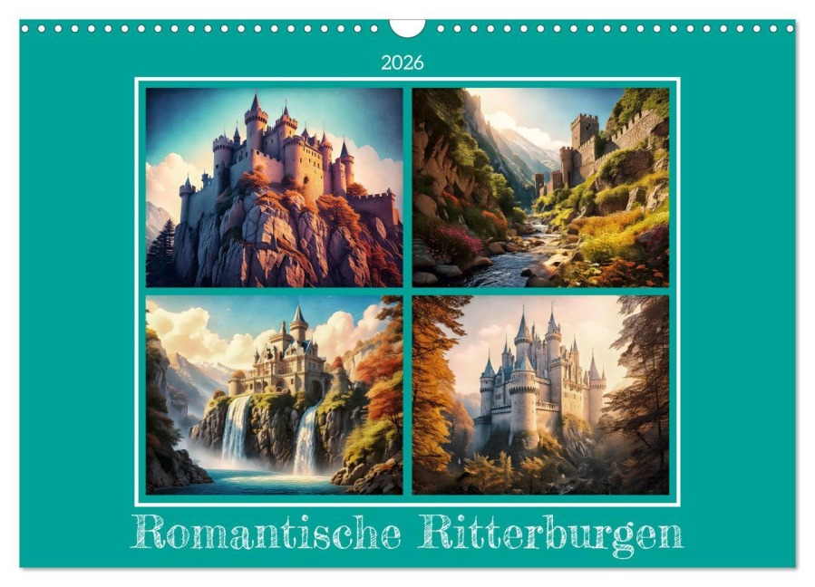 Romantische Ritterburgen (Wandkalender 2026 DIN A3 quer), CALVENDO Monatskalender - Werner Braun