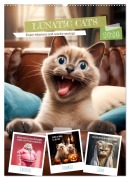 LUNATIC CATS Enjoy hilarious and wacky sayings (Wall Calendar 2026 DIN A2 portrait), CALVENDO 12 Month Wall Calendar - Melanie Viola