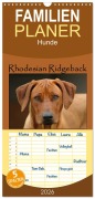 Familienplaner 2026 - Rhodesian Ridgeback Terminkalender mit 5 Spalten (Wandkalender, 21 x 45 cm) CALVENDO - Anke van Wyk - www. germanpix. net