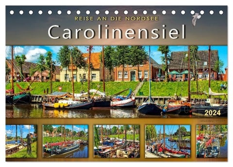 Reise an die Nordsee - Carolinensiel (Tischkalender 2024 DIN A5 quer), CALVENDO Monatskalender - Peter Roder