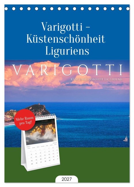 Tischplaner 2027 - Varigotti - Küstenschönheit Liguriens (A5 Tischkalender zum Aufstellen) CALVENDO - Giovanni Allievi