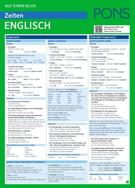 PONS Zeiten auf einen Blick Englisch - 