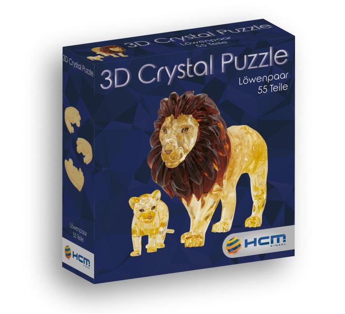 3D Crystal Puzzle - Löwenpaar - 56 Teile - 