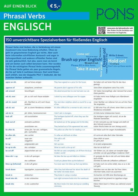 PONS Phrasal Verbs auf einen Blick - 