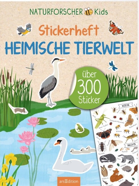 Naturforscher-Kids - Stickerheft Heimische Tierwelt - 