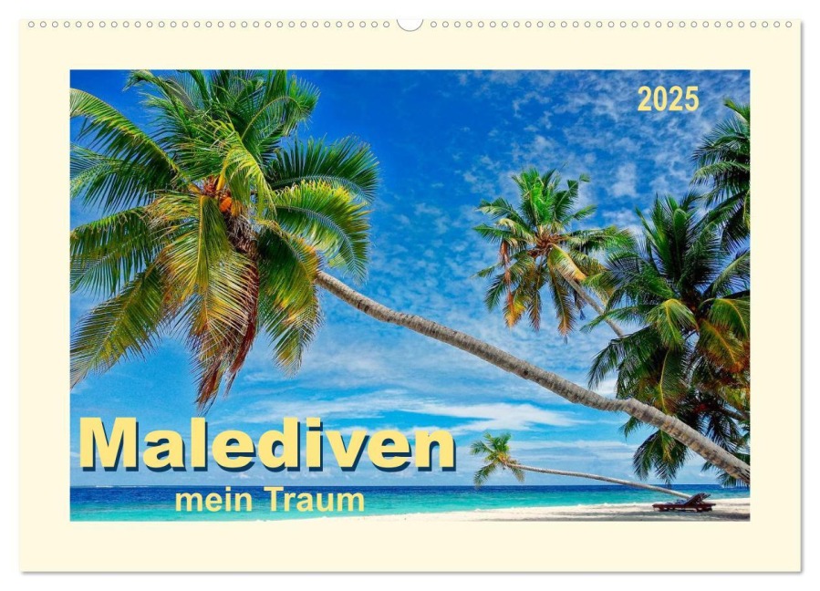 Malediven - mein Traum (Wandkalender 2025 DIN A2 quer), CALVENDO Monatskalender - Peter Roder