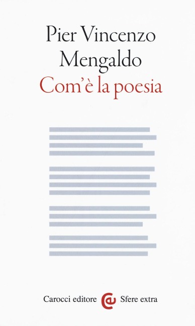 Com'è la poesia - Pier Vincenzo Mengaldo