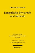 Cover-Bild zum Titel 'Europäisches Privatrecht und Methode' von 'Thomas Henninger'