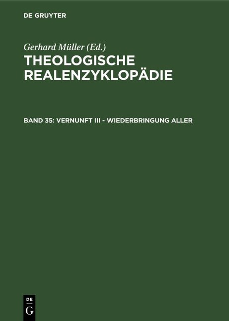 Vernunft III - Wiederbringung aller - 